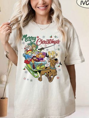 Retro Scooby Doo Sweatshirt Retro Disney Scooby Comfort Colors Shirt Scooby Doo Christmas Shirt Scooby Doo Characters Christmas Shirt Unique revetee 3