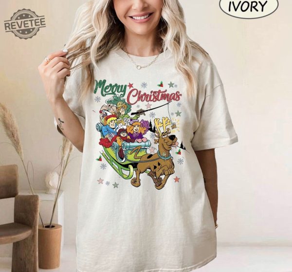 Retro Scooby Doo Sweatshirt Retro Disney Scooby Comfort Colors Shirt Scooby Doo Christmas Shirt Scooby Doo Characters Christmas Shirt Unique revetee 3