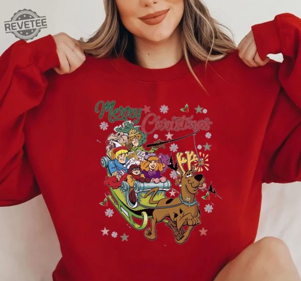 Retro Scooby Doo Sweatshirt Retro Disney Scooby Comfort Colors Shirt Scooby Doo Christmas Shirt Scooby Doo Characters Christmas Shirt Unique revetee 5