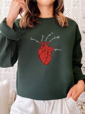 Cardiac Nurse Shirt Heart Anatomy Cvicu Sweatshirt Anatomical Heart Gift Cath Lab Tech Crewneck Cardiology Nursing School Student Christmas Unique revetee 3