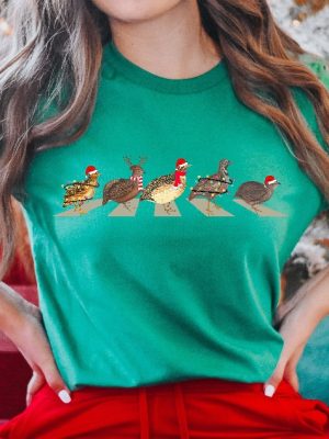 Christmas Quails Sweatshirt Quail Birds Christmas Shirt For Hunter Funny Birds Christmas Sweatshirt Santa Quail Christmas Shirt Men Shirt Unique revetee 3