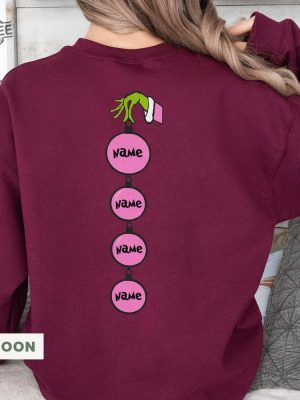 Personalized Mama Grinch Shirt Christmas Kids Names Custom Family Christmas Shirt Christmas Mother Gift Mama Christmas Gift Tee Shirt Unique revetee 5