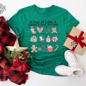 nurses 12 days of christmas shirt