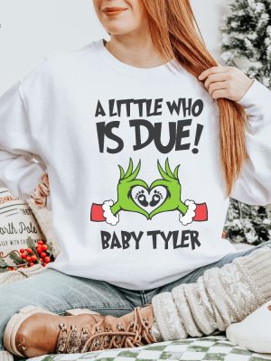 Grinchmas Pregnancy Announcement Sweatshirt Christmas Maternity Sweater Holiday Gender Reveal Gift For Expecting Xmas Baby Shower Crewneck Unique revetee 2