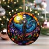 jack skellington christmas ornament the nightmare before christmas tree decorations gift for disney lovers jack skellington double sided ceramic ornaments laughinks 1