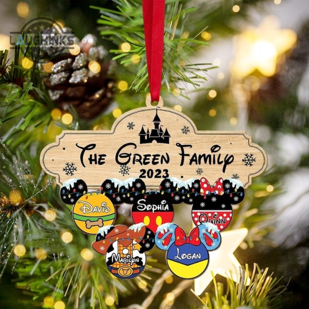 disney christmas decorations personalized mickey and friends ornament disney family custom ornaments disneyworld disney trip minnie mouse ears xmas gift laughinks 1