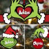 the grinch christmas tree decorations personalized grinch hand ornaments custom name grinch face grinch heart wooden ornament grinchmas xmas gift laughinks 1