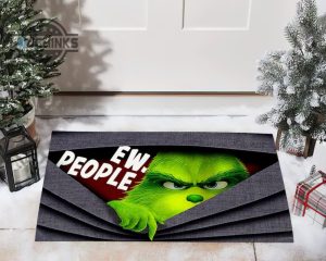 grinch xmas decorations the grinch ew people funny christmas mat merry grinchmas front doormat grinch indoor outdoor mats grinch my day home decor laughinks 2