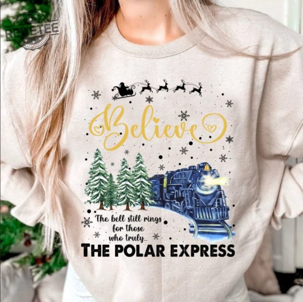 Vintage Polar Express Crewneck Sweatshirt The Polar Express Shirt Believe Shirt Polar Express Train Shirt Christmas Shirt Unique revetee 3
