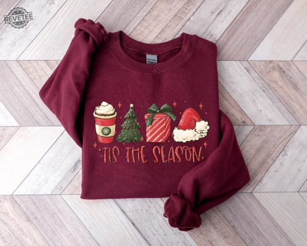 Tis The Season Sweatshirt Christmas Tis The Season Sweatshirt Merry Christmas Sweatshirt Christmas Sweatshirt Cute Winter Sweatshirt Unique revetee 1 2