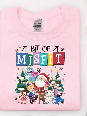 Rudolph Red Nosed Christmas Sweatshirt A Bit Of A Misfit Sweatshirt Rudolph Movie Characters Shirt Christmas Cute Sweatshirt Unique revetee 2