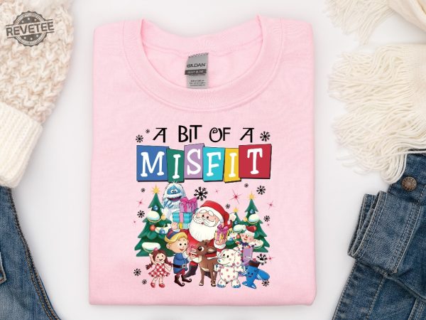 Rudolph Red Nosed Christmas Sweatshirt A Bit Of A Misfit Sweatshirt Rudolph Movie Characters Shirt Christmas Cute Sweatshirt Unique revetee 2