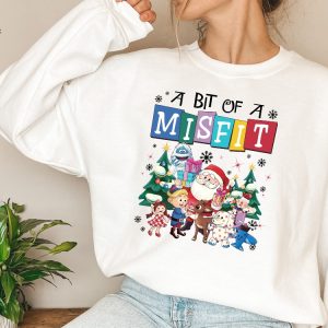 Rudolph Red Nosed Christmas Sweatshirt A Bit Of A Misfit Sweatshirt Rudolph Movie Characters Shirt Christmas Cute Sweatshirt Unique revetee 4