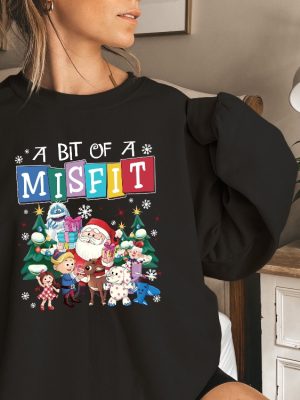 Rudolph Red Nosed Christmas Sweatshirt A Bit Of A Misfit Sweatshirt Rudolph Movie Characters Shirt Christmas Cute Sweatshirt Unique revetee 5