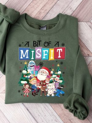 Rudolph Red Nosed Christmas Sweatshirt A Bit Of A Misfit Sweatshirt Rudolph Movie Characters Shirt Christmas Cute Sweatshirt Unique revetee 6