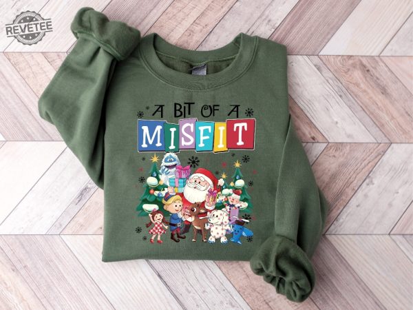 Rudolph Red Nosed Christmas Sweatshirt A Bit Of A Misfit Sweatshirt Rudolph Movie Characters Shirt Christmas Cute Sweatshirt Unique revetee 6