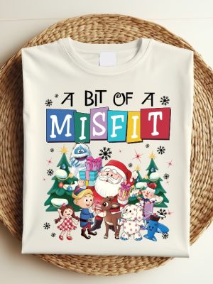 Rudolph Red Nosed Christmas Sweatshirt A Bit Of A Misfit Sweatshirt Rudolph Movie Characters Shirt Christmas Cute Sweatshirt Unique revetee 7