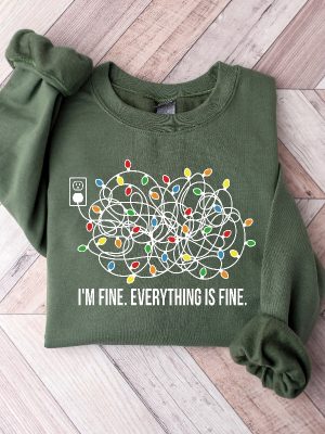 Im Fine Its Fine Everything Is Fine Christmas Sweatshirt Christmas Funny Sweater Women Christmas Shirt Cute Christmas Gift Holiday Gift Unique revetee 2