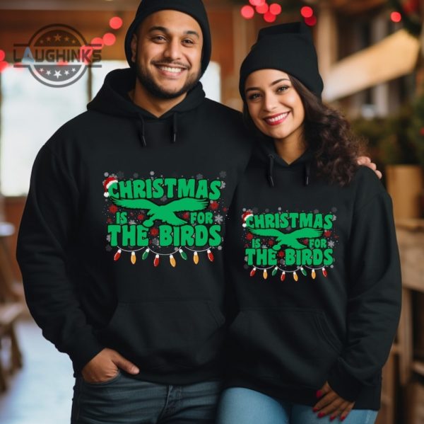 philadelphia eagles christmas shirt sweatshirt hoodie nfl retro christmas is for the birds crewneck shirts kelly green philly football sweater gift for fan laughinks 2