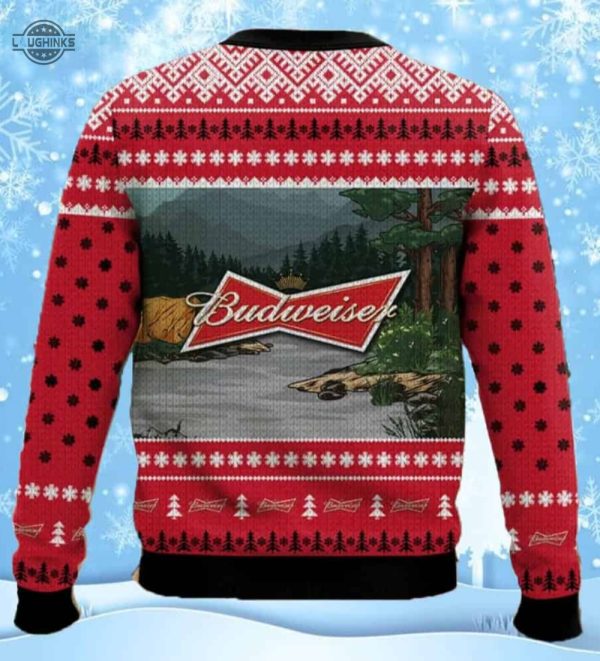 budweiser christmas sweater all over printed budweiser bear ugly xmas artificial wool sweatshirt christmas cheers with budweiser beer christmas jumper gift laughinks 2