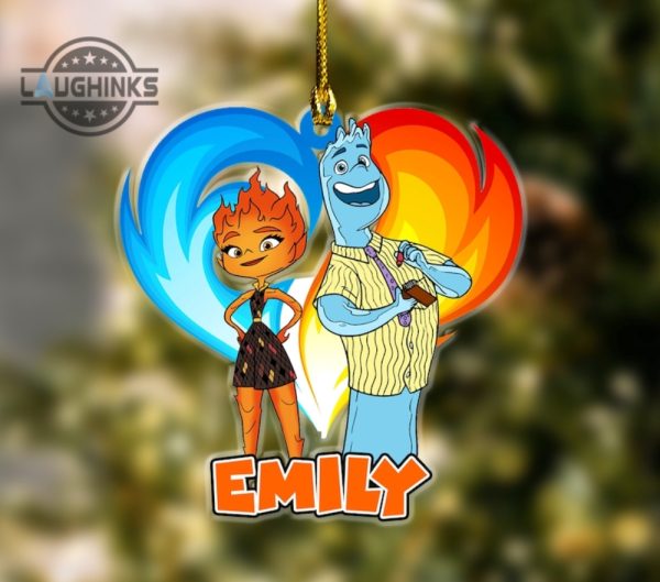 elemental ornament disney personalized elemental christmas ornaments ember and wade chemical xmas tree decorations custom disney christmas gift laughinks 2