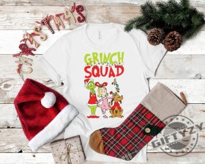 Grinch Squad Shirt Retro Christmas Tshirt Merry Grinchmas Hoodie Cute Grinchmas Sweatshirt Funny Christmas Shirt giftyzy 3