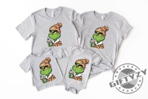 Grinch Boujee Christmas Shirt Grinch Leopard Unisex Hoodie Grinchmas Starbucks Tshirt Merry Grinchmas Sweatshirt Christmas Shirt giftyzy 7