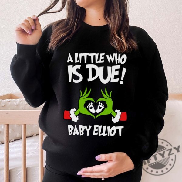 Grinchmas Pregnancy Announcement Tshirt Christmas Maternity Sweater Holiday Gender Reveal Hoodie Gift For Expecting Xmas Baby Shower Shirt giftyzy 6