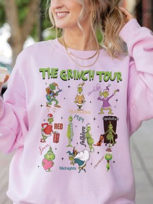 The Grinch Tour Sweatshirt Ts Christmas Shirt Merry Grinchmas Shirt Xmas Eras Tour Merch Tee Shirt Grinch Christmas Sweatshirt Unique revetee 3