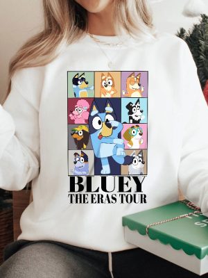 Bluey Eras Tour Sweatshirt Bluey Family Hoodie Bluey Cartoon Shirt Bluey Birthday Party T Shirt Bluey Heeler Tee Eras Tour Bluey Unique revetee 2