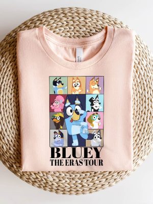 Bluey Eras Tour Sweatshirt Bluey Family Hoodie Bluey Cartoon Shirt Bluey Birthday Party T Shirt Bluey Heeler Tee Eras Tour Bluey Unique revetee 3