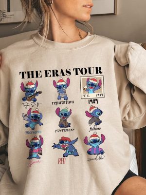 The Eras Tour Stitch Sweatshirt Swiftmas Sweatshirt Have A Merry Swiftmas Shirt Stitch Eras Tour Shirt Taylor Swifty Christmas Shirt Unique revetee 5