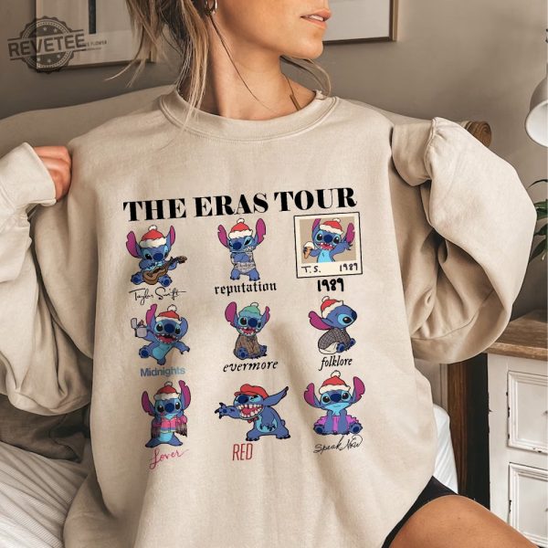 The Eras Tour Stitch Sweatshirt Swiftmas Sweatshirt Have A Merry Swiftmas Shirt Stitch Eras Tour Shirt Taylor Swifty Christmas Shirt Unique revetee 5