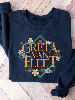 Floral Retro Greta Van Fleet Sweatshirt Van Fleet Dreams In Gold Greta Van Fleet Shirt Gvf Starcatcher Shirt Boho Vintage Musician Shirt Unique revetee 4