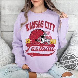 Vintage Kansas City Football Sweatshirt Kansas Football Sweater Football T Shirt Kansas City Retro Crewneck trendingnowe.com 2