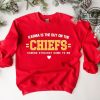 karma is the guy on the chiefs sweatshirt tshirt hoodie mens womens kids coming straight home to me shirts kansas city chiefs football funny tee taylor swift gift laughinks 1 1