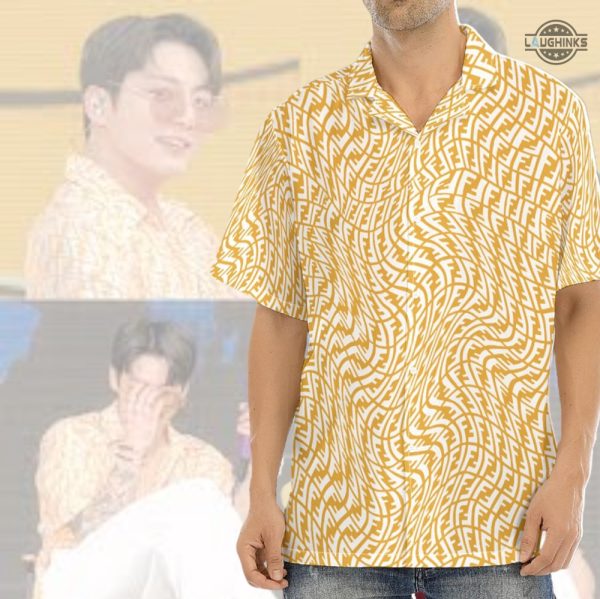 jungkook hawaiian shirt kpop gift bts muster sowoozoo day jungkook aloha shirts and shorts jungkook 2023 3d standing next to you album button up shirt laughinks 2