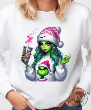 Boojee Grinch Christmas Shirt Cute Christmas Sweatshirt Pink Christmas Hoodie Grinch Christmas Tshirt Grinchmas Shirt giftyzy 2