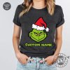 Personalized Grinch Shirt Custom Christmas Gift Grinchmas Crewneck Sweatshirt Customized Merry Christmas Clothes Holiday Gift For Kids giftyzy 2