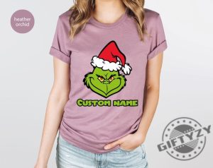 Personalized Grinch Shirt Custom Christmas Gift Grinchmas Crewneck Sweatshirt Customized Merry Christmas Clothes Holiday Gift For Kids giftyzy 6