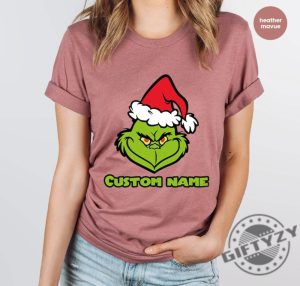 Personalized Grinch Shirt Custom Christmas Gift Grinchmas Crewneck Sweatshirt Customized Merry Christmas Clothes Holiday Gift For Kids giftyzy 7