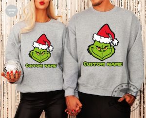 Personalized Grinch Shirt Custom Christmas Gift Grinchmas Crewneck Sweatshirt Customized Merry Christmas Clothes Holiday Gift For Kids giftyzy 8