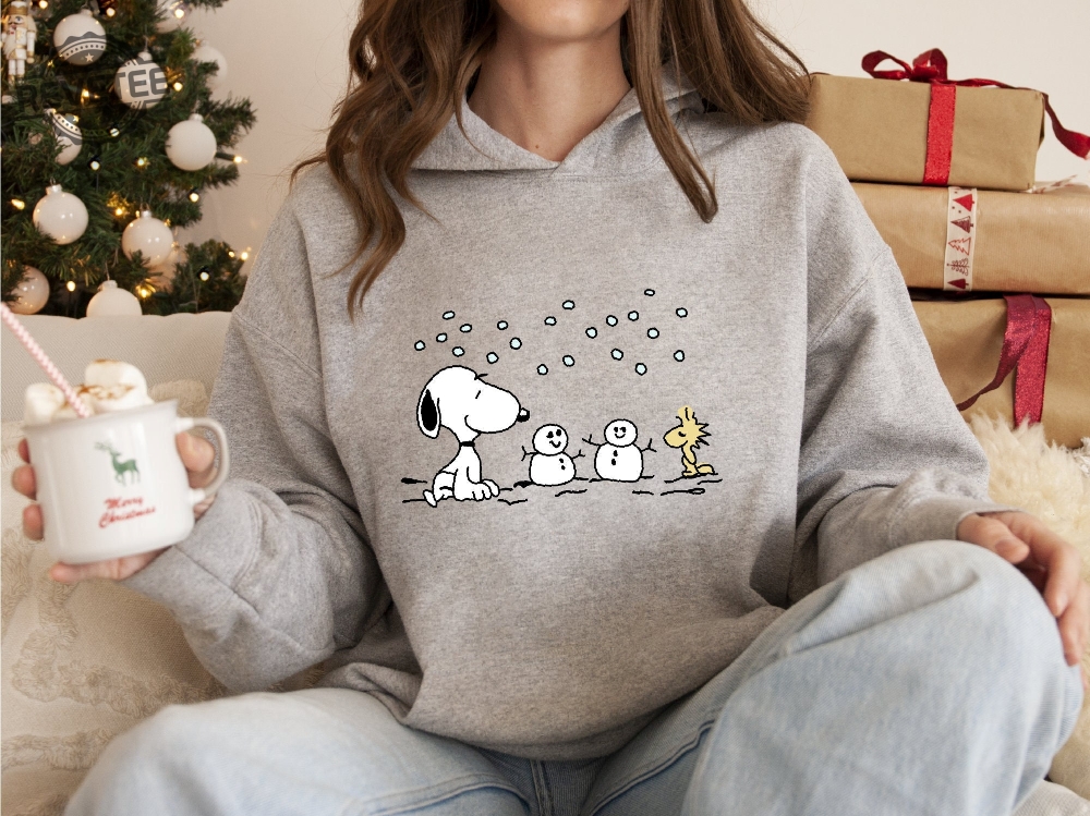 Charlie And The Snoopy Christmas Sweatshirt Christmas Cartoon Dog Sweatshirt Christmas Gift Vintage Sweatshirt Christmas Crewneck Unique