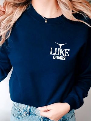 Combs Bullhead Sweatshirt Two Side Print Country Music Sweatshirt Luke Combs World Tour 2023 Cowboy Combs Luke Combs Fan Cowgirl Tee Unique revetee 2