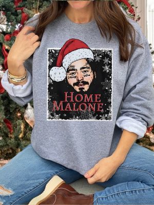 Home Malone Sweatshirt Ugly Christmas Sweatshirt Funny Christmas Sweatshirt Home Alone Sweatshirt Christmas Gift Idea Ghost Malone Shirt Unique revetee 3