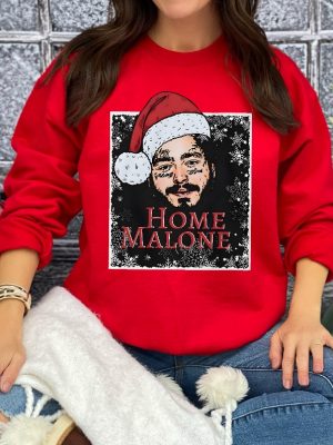 Home Malone Sweatshirt Ugly Christmas Sweatshirt Funny Christmas Sweatshirt Home Alone Sweatshirt Christmas Gift Idea Ghost Malone Shirt Unique revetee 5