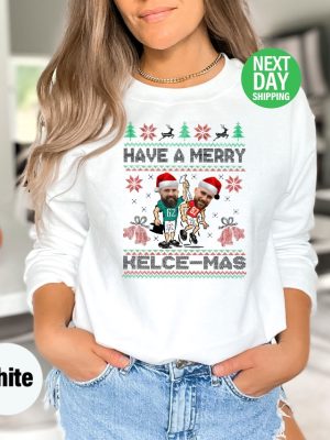 Travis Kelce Have A Merry Kelcemas Sweatshirt Vintage Travis Kelce Sweat The Chiefs Bros Funny Christmas Hoodie Football Christmas Unique revetee 3