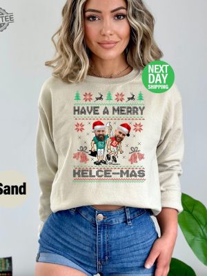 Travis Kelce Have A Merry Kelcemas Sweatshirt Vintage Travis Kelce Sweat The Chiefs Bros Funny Christmas Hoodie Football Christmas Unique revetee 5