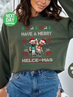 Travis Kelce Have A Merry Kelcemas Sweatshirt Vintage Travis Kelce Sweat The Chiefs Bros Funny Christmas Hoodie Football Christmas Unique revetee 6