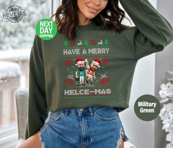 Travis Kelce Have A Merry Kelcemas Sweatshirt Vintage Travis Kelce Sweat The Chiefs Bros Funny Christmas Hoodie Football Christmas Unique revetee 6